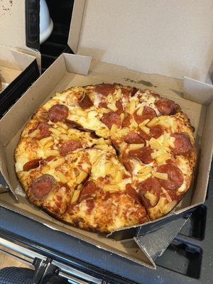 Pepperoni and pineapple