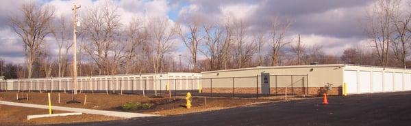 Our facility is a fenced and gated facility.  Camera surveillance with individual unit alarms.