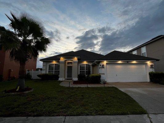 Outdoor recessed lights. Beautiful.