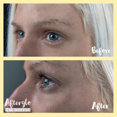 Lash lift and tint