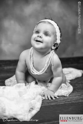 Sweet Baby girl enjoys an afternoon of fun playing and photography to celebrate her 11th month birthday at Ellenburg Photogra...