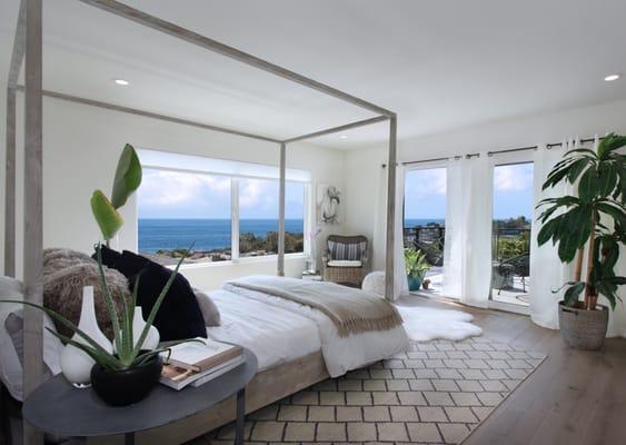 Guest Bedroom at Laguna Beach project.