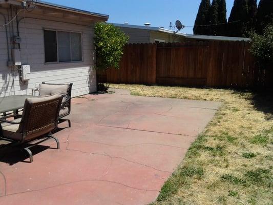 Patio Cleared, Swept, And Usable