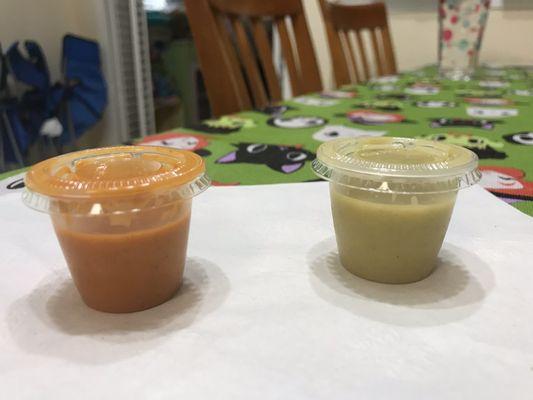 Salsas. Mustard and Orange?