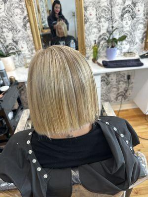 Highlights and Bob cut