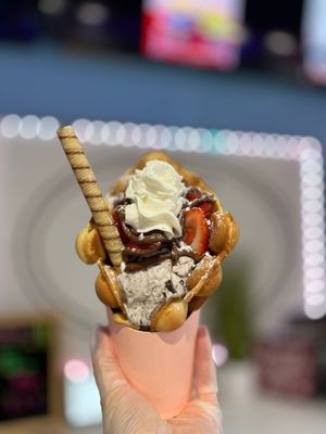 Nutella Bubble Waffle, try it now!!!