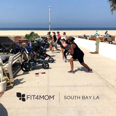 Stroller Strides® at the beach in Hermosa. Workout with a view!