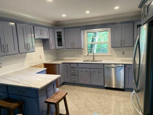 Kitchen renovation from tiles  to cabinets