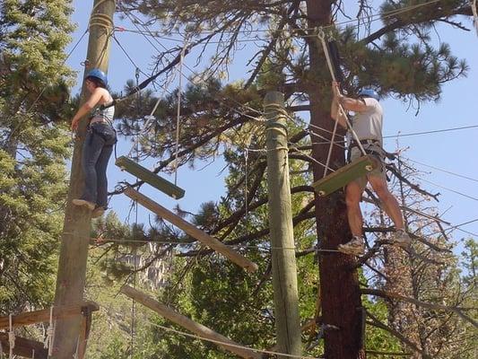 Family time on the High ropes course