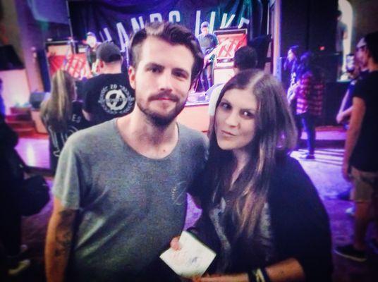 Trenton Woodley of Hands Like Houses during meet & greet before the show 11/04/16