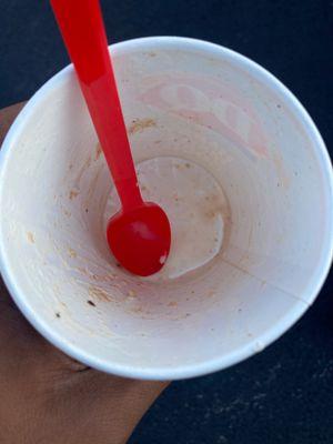 Finished blessed Reece's Pieces Cookie Dough Blizzard