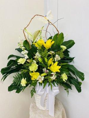 Beautiful Peace Lily Plant With Added Fresh Flowers. $125.99