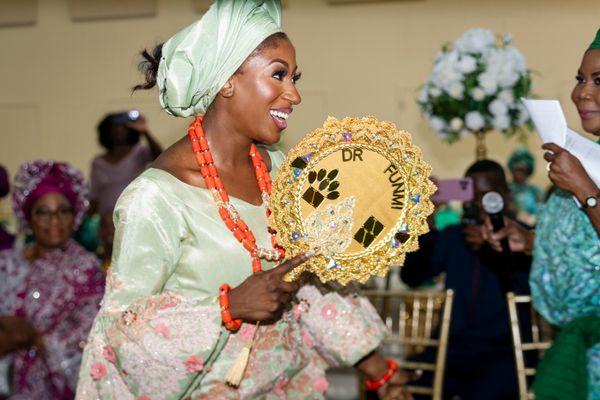 Nigerian wedding bride  entrance