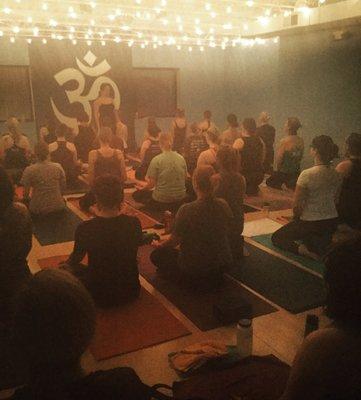 Meditation & Relaxation class: one of many heated classes offered at 502 Power Yoga