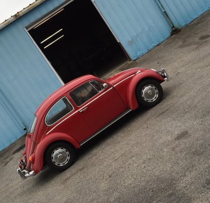 Terry just installed a new Alternator in this beautiful red bug.