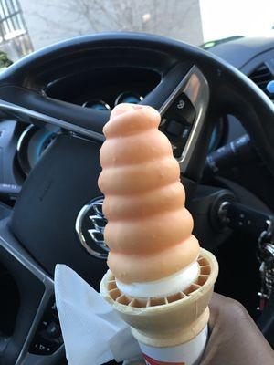 Medium Cone, Dipped with Orange Creamsicle