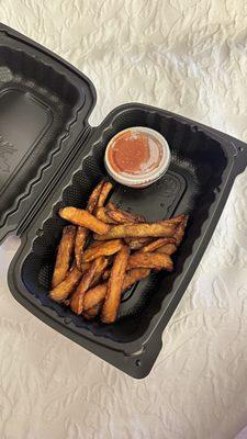 literally the "sweet potato fries" what a joke of a portion