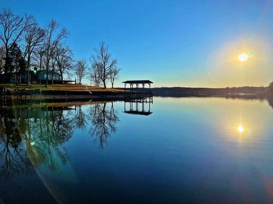 Lake view from boat ramp.