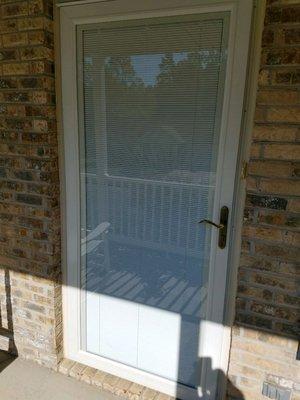 Storm door installation