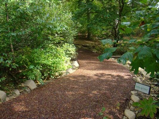 Recycled Rubber Walking Exercise Trail in Chanticleer Botanical Gardens