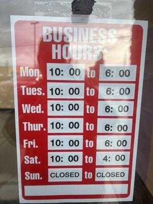 Store hours