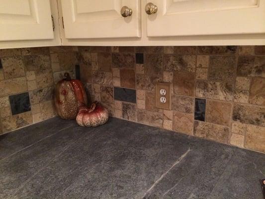 Counter and backsplash