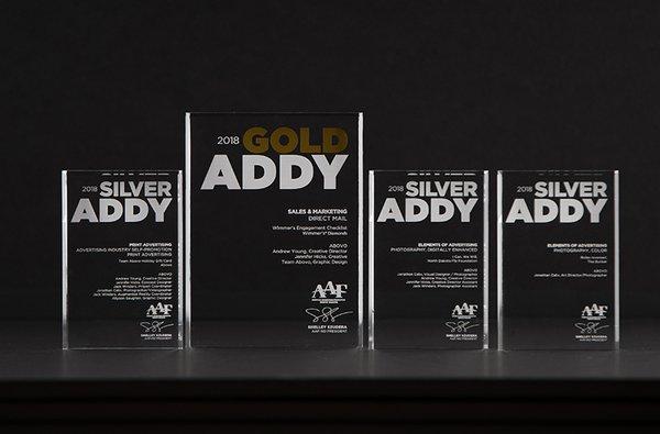 Addy Award Winners | Abovo Fargo ND. Graphic Design, Web Design, Marketing, Photography