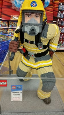 170 hrs to build the Fireman out of 21,367 Legos.