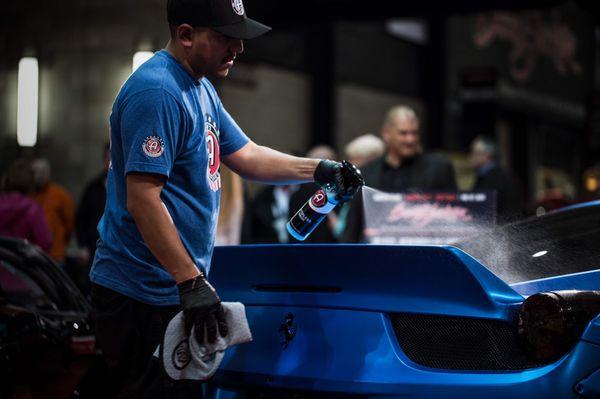 Working Barrett-Jackson car auction.