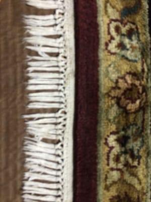 Oriental rug fringe whitening