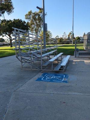 Bleachers by the softball field