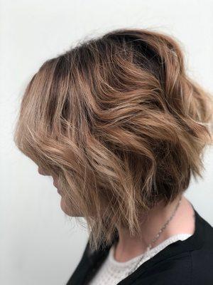 balayage and haircut