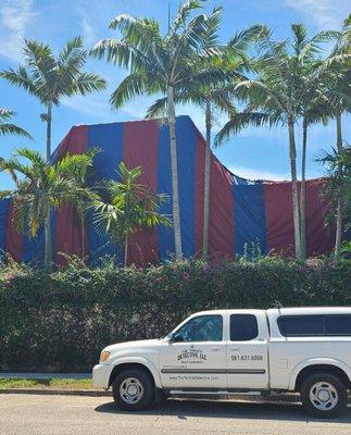 House being tented