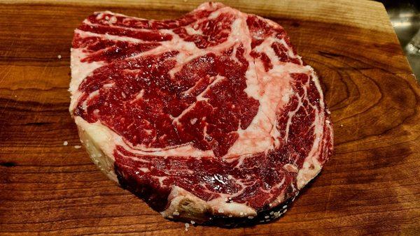 1.2 lbs dry-aged, bone-in rib steak