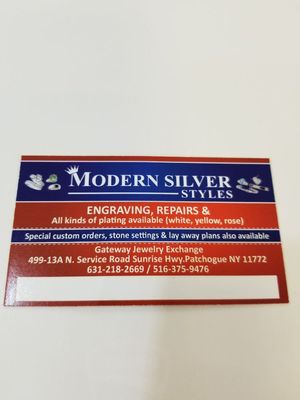 Our business  card with our contact information .