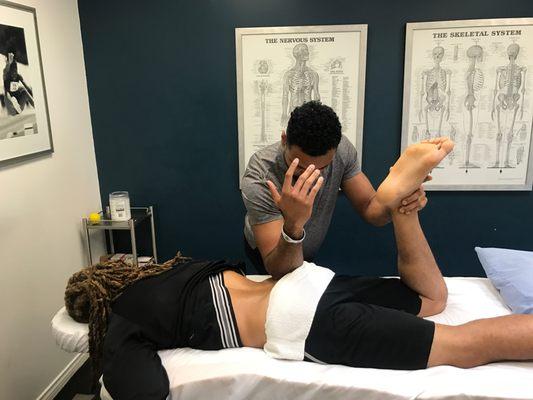 A blend of soft tissue release techniques are used to decrease pain and improve mobility.