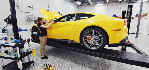 Ferrari F12 with XPEL paint protection film.