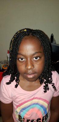 Kid braid with curl ends $120 without hair