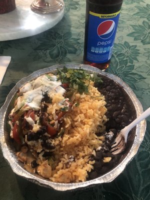 Chicken Fajitas, mexican pepsi