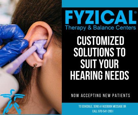 We offer custom hearing protection for hunting, concerts, ect as well as custom hearing devices that fit perfectly to your ears.