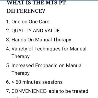 Experience the MTS Difference!!!