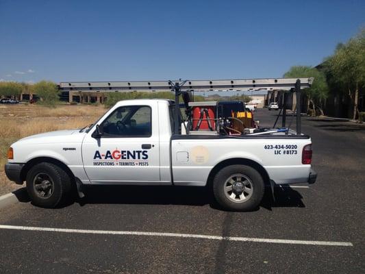 One of our fleet of service vehicles