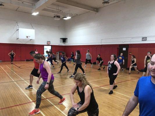 Carrying out a Butt, Legs and Thighs class carried out by Fit Like a Gladiator