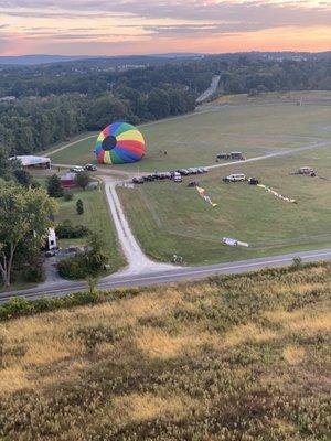 Balloon preparing for lift off