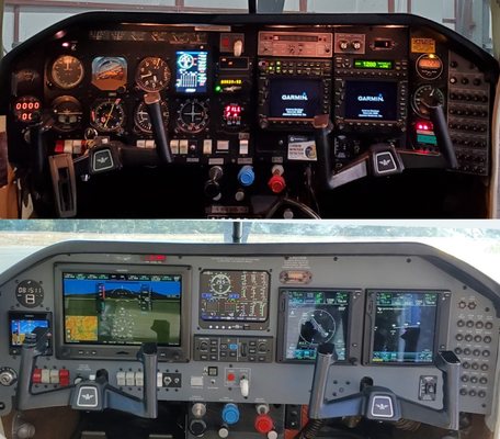 Custom panel and installation by Baker Avionics on a Mooney M20K