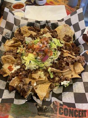 Beef nachos