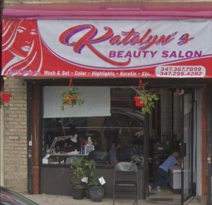 Katelyn's Beauty Salon street view.