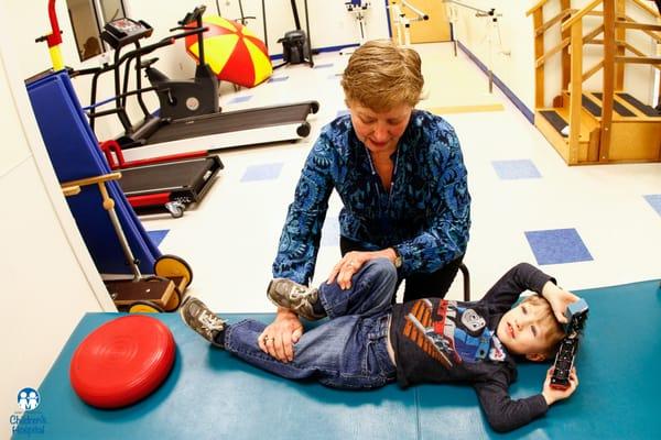 Our physical therapists are highly trained specifically to work with children.