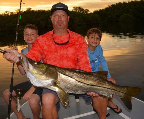 Nice family snook trip.