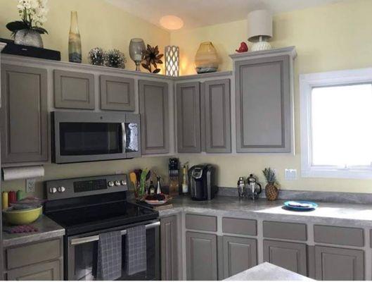 Painted kitchen cabinets